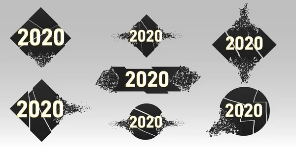 快乐新2020年 — 图库矢量图片