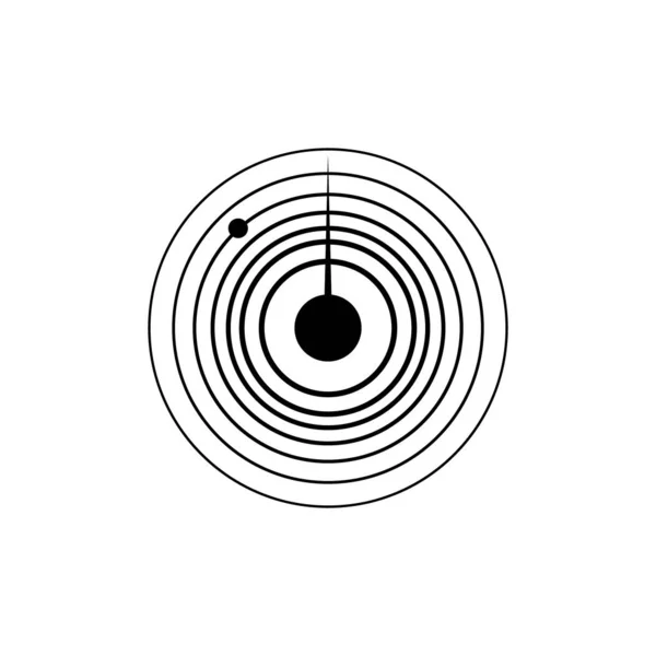 Ícones de radar. Som sonar — Vetor de Stock