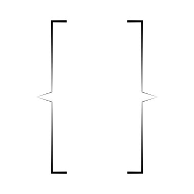 Köşeli ayraç simgesi. Web 