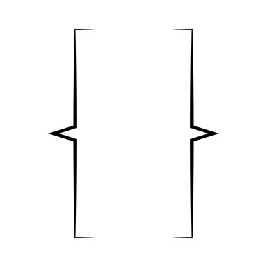 Köşeli ayraç simgesi. Web 