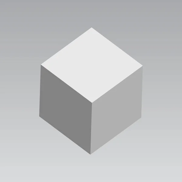 Cube vectoriel. Blanc 3D — Image vectorielle