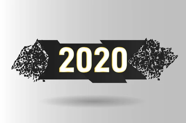 Felice anno nuovo 2020 . — Vettoriale Stock