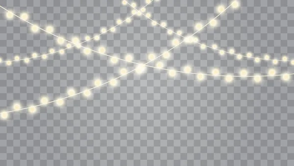 Luces de Navidad aisladas — Vector de stock