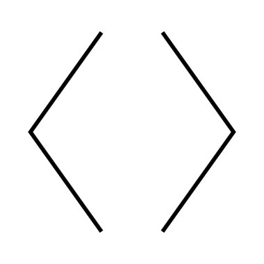 Köşeli ayraç simgesi. Web 