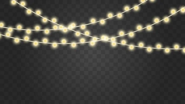Christmas lights isolated — Stock Vector