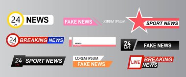 Bir dizi TV haber çubuğu