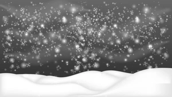 Snöigt landskap isolerat — Stock vektor