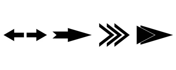 Conjunto de ícones de seta preta —  Vetores de Stock