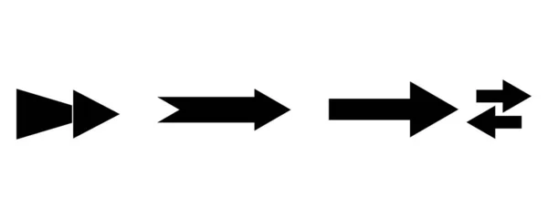 Conjunto de ícones de seta preta —  Vetores de Stock
