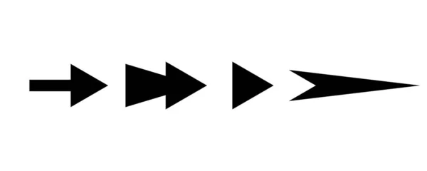 Set ikon panah hitam - Stok Vektor