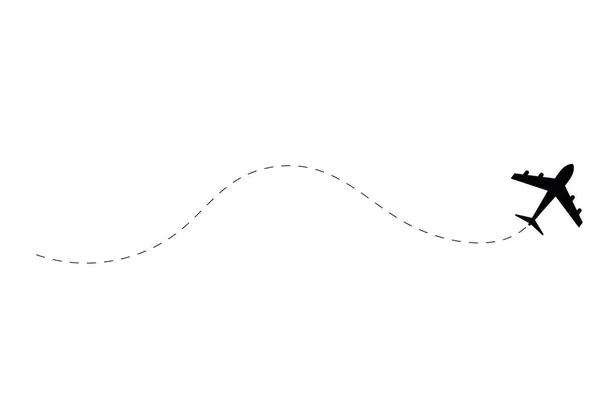 Trajectoire de l'avion — Image vectorielle