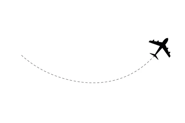 Trajectoire de l'avion — Image vectorielle