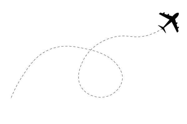 Trajectoire de l'avion — Image vectorielle