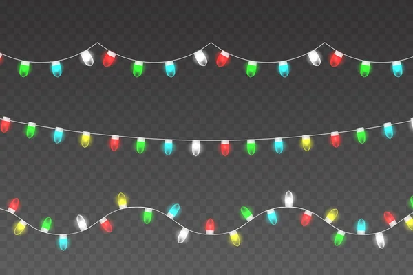 Luces navideñas. Vector — Archivo Imágenes Vectoriales