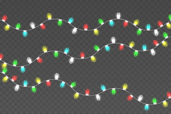 Luces navideñas. Vector — Vector de stock