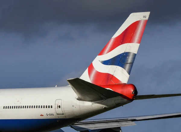 Londen Engeland November 2018 Staartvin Van Een British Airways Boeing — Stockfoto