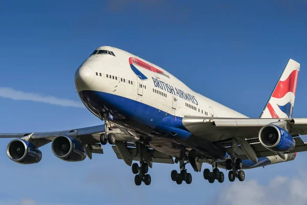 London England November 2018 British Airways Boeing 747 Jumbojet Långdistansflygningar — Stockfoto