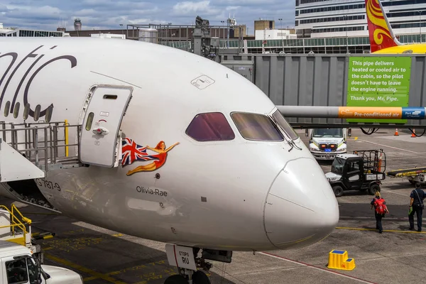 Luchthaven Van Seattle Tacoma Verenigde Staten Juni 2018 Virgin Atlantic — Stockfoto