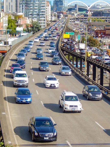 Seattle Usa June 2018 Heavy Rush Hour Traffic Centre Seattle — Stock Photo, Image