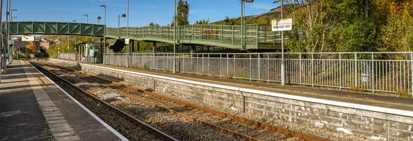 Eberesche Walen Oktober 2018 Blick Auf Den Bahnhof Der Talstadt — Stockfoto