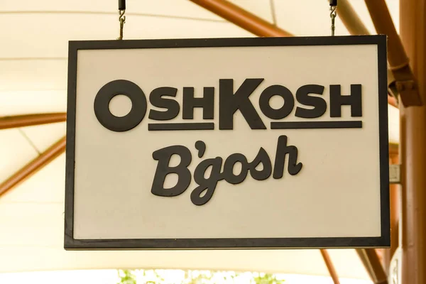 Seattle Usa Juni 2018 Nahaufnahme Eines Schildes Vor Dem Oshkosh — Stockfoto