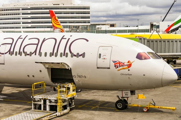 Portu Lotniczego Seattle Tacoma Usa Czerwca 2018 Przód Jet Virgin — Zdjęcie stockowe