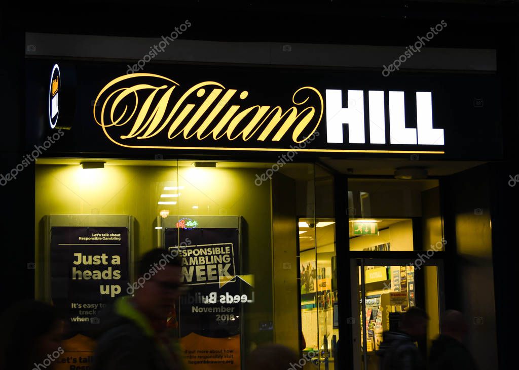 CARDIFF, WALES - NOVEMBER 2018: Exterior view of the branch of the William Hill betting shop chain in Cardiff city centre.
