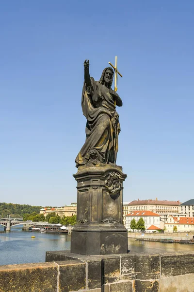 Praga Repubblica Ceca Luglio 2018 Una Delle Tante Statue Sul — Foto Stock