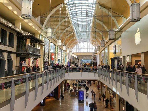 Cardiff Wales Octubre 2018 Compradores Centro Comercial David Centro Cardiff —  Fotos de Stock