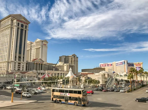 Las Vegas Nevada Usa February 2019 Wide Angle View Road — Stock Photo, Image