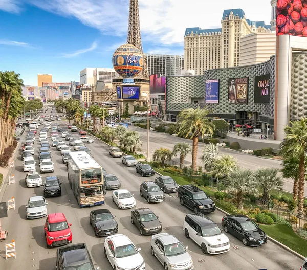 Las Vegas Bevada Usa มภาพ 2019 การจราจรค วบนถนนลาสเวก เลอวาร งเป — ภาพถ่ายสต็อก