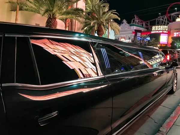 Las Vegas Nevada Usa February 2019 Stretched Limo Parked Side — Stock Photo, Image