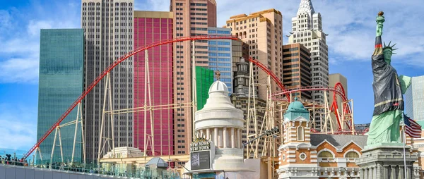 Las Vegas Usa มภาพ 2019 วพาโนรามาของโรงแรมน วยอร วยอร กในลาสเวก ปแบบของร — ภาพถ่ายสต็อก
