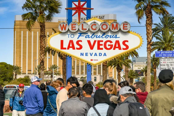 Las Vegas Usa มภาพ 2019 คนเข วเพ ายภาพต อหน อนร — ภาพถ่ายสต็อก