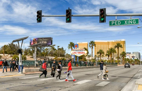 Las Vegas Usa February 2019 People Queuing Have Picture Taken — Stock Photo, Image