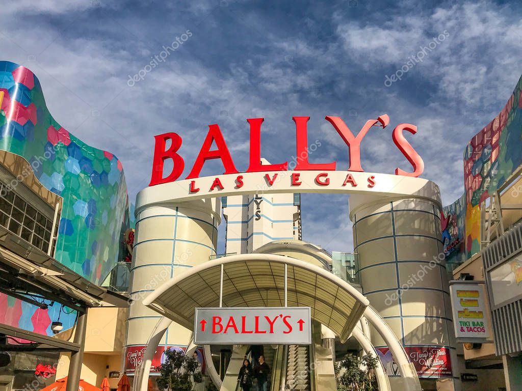 LAS VEGAS, NV, USA - FEBRUARY 2019: Entrance to Bally's Hotel on the Las Vegas Strip.
