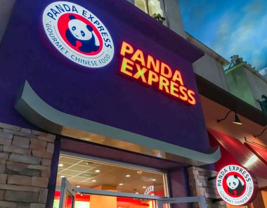 Las Vegas, Nv, Amerika Birleşik Devletleri - Şubat 2019: Bir Panda Express Çin fast food outlet alışveriş merkezi Las Vegas açık.