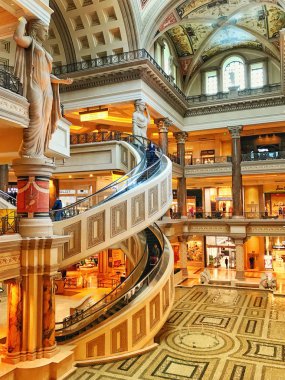 Las Vegas, Nv, Amerika Birleşik Devletleri - Şubat 2019: Sezar'ın Sarayı mağazaları alışveriş merkezi Las Vegas iç.