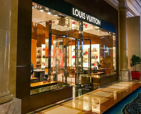 Las Vegas Eua Fevereiro 2019 Entrada Loja Louis Vuitton Shopping — Fotografia de Stock