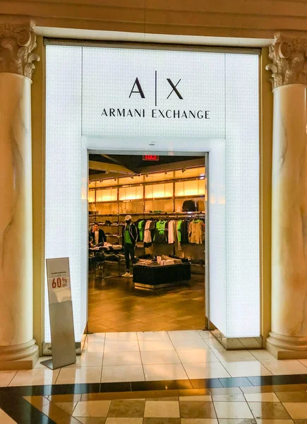 Las Vegas Estados Unidos Febrero 2019 Frente Tienda Armani Exchange — Foto de Stock