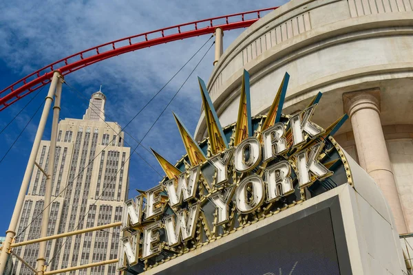 Las Vegas Usa มภาพ 2019 ระบบด านนอกโรงแรมน วยอร วยอร กในลาสเวก — ภาพถ่ายสต็อก