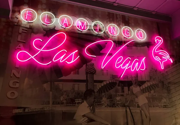 Las Vegas Usa February 2019 Name Flamingo Hotel Las Vegas — Stock Photo, Image