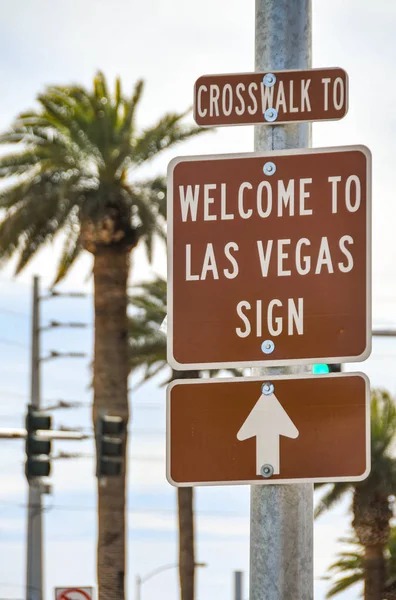 Las Vegas États Unis Février 2019 Vue Rapprochée Panneau Information — Photo