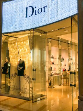 Las Vegas, Nv, Amerika Birleşik Devletleri - Şubat 2019: Dior bir dalı bir alışveriş merkezi Las Vegas giriş.