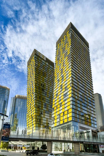Las Vegas Usa มภาพ 2019 อาคารแฝดในใจกลางเม — ภาพถ่ายสต็อก