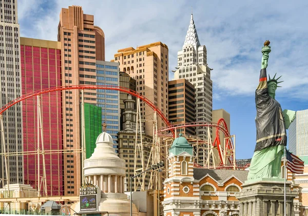 Las Vegas Usa มภาพ 2019 มมองกว างของโรงแรมน วยอร วยอร กในลาสเวก — ภาพถ่ายสต็อก