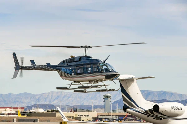 Las Vegas Nevada Eua Fevereiro 2019 Helicóptero Bell206 Longranger Que — Fotografia de Stock