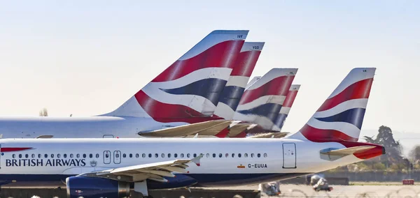 Londen Engeland Maart 2019 Airbus A320 Korte Afstand Lijnvliegtuig Taxien — Stockfoto