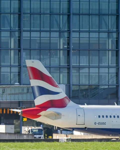 Londen Engeland Maart 2019 British Airways Airbus A319 Airline Taxiing — Stockfoto