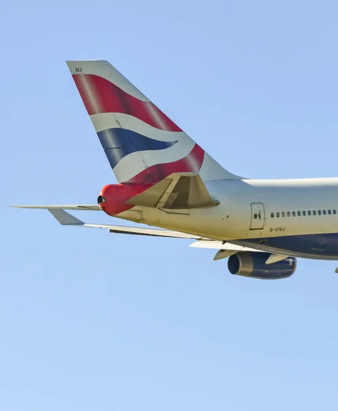 London England Mars 2019 Svans Fenan British Airways Boeing 747 — Stockfoto